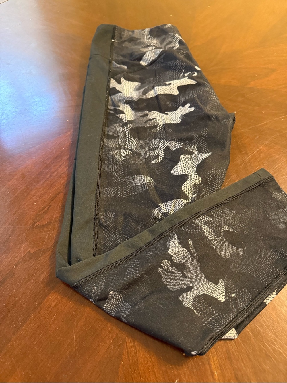 bcg Black & Gray Camo Mesh Panel Leggings